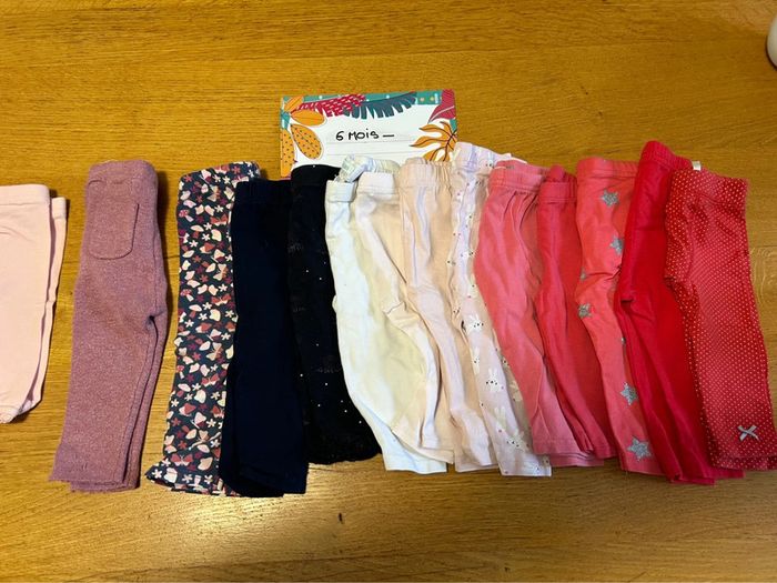 Lot de leggings fille - 14 pièces - 6 mois - photo numéro 3