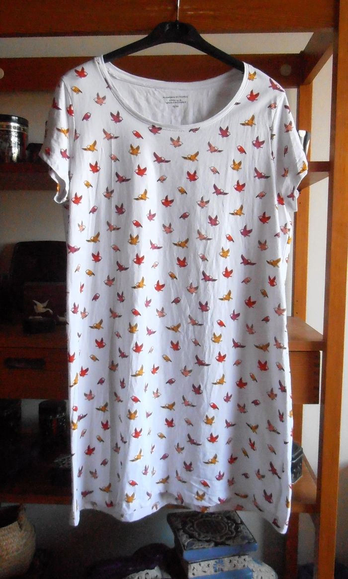 Chemise de nuit femme, coton bio, Monoprix, taille XL 42/44 - photo numéro 7