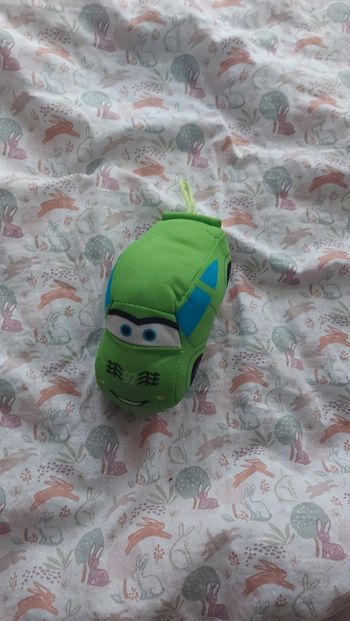 Peluche voiture verte 15cm