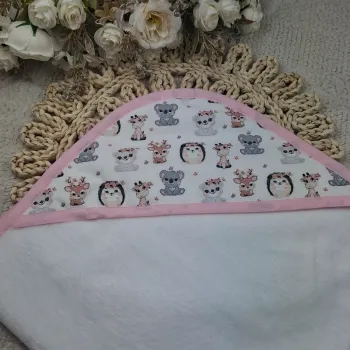 Cape de bain motif animaux