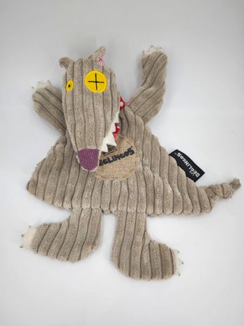 Doudou Plat Loup Gris Les Déglingos