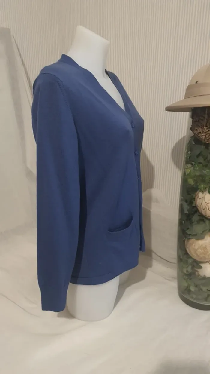 Gilet femme bleu "Gévana" taille M - photo numéro 2