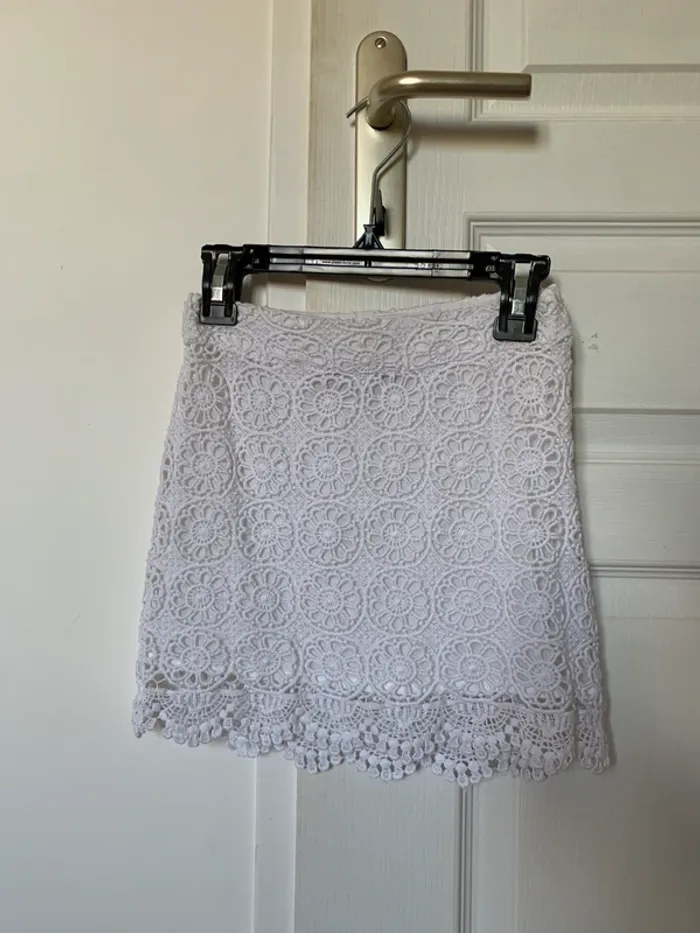 Jupe courte blanche été 8ans - photo numéro 3