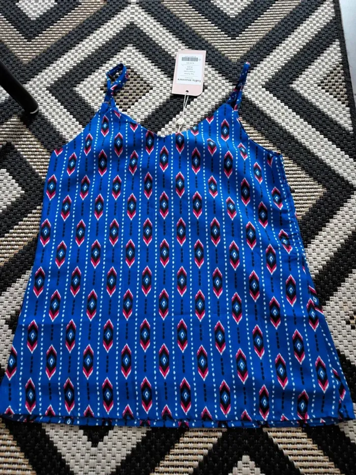 Top neuf Lofty Manner taille XS motif géométrique coloré - photo numéro 2
