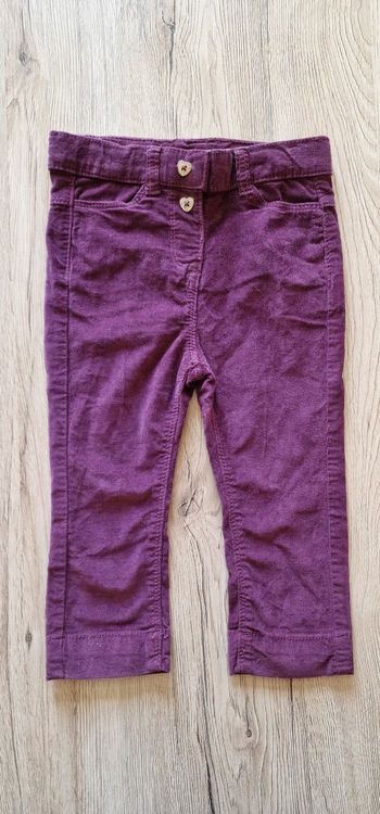 Pantalon velours violet Tape à l'œil