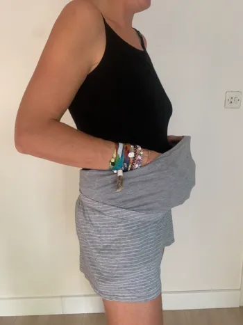 🤰Short maternité – Taille L – Rayures gris – Marque Kiabi