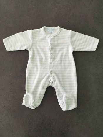 Pyjama velours rayé