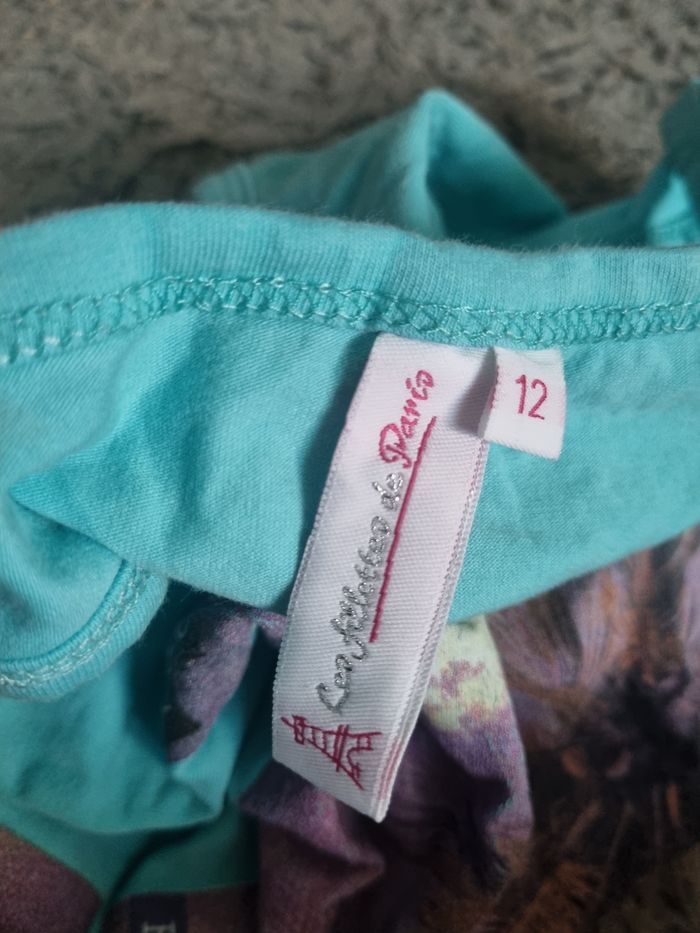 Débardeur turquoise imprimé 12ans - photo numéro 4