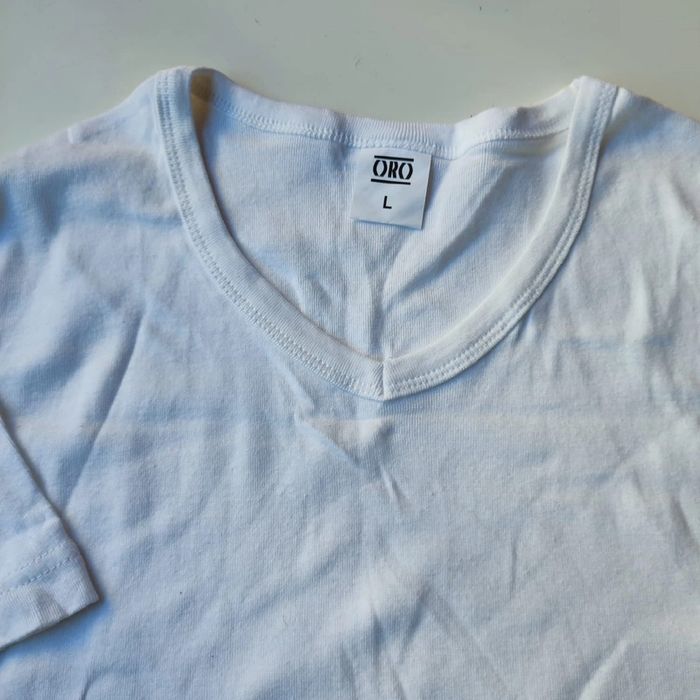 T-shirt blanc neuf taille L/XL Oro - photo numéro 2