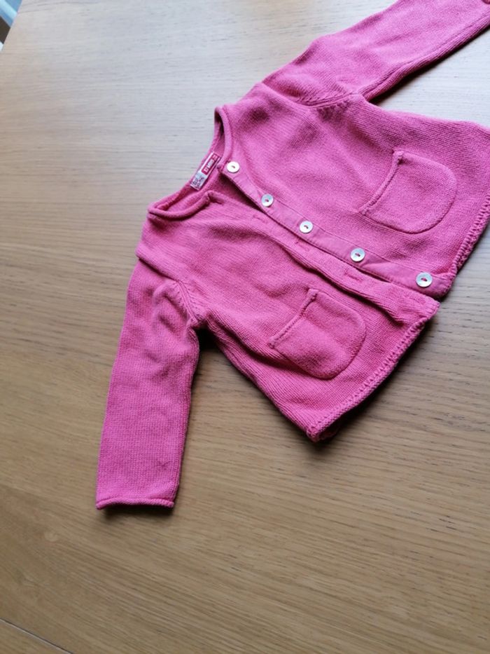 Gilet Dpam corail 12 mois 74 cm - photo numéro 3