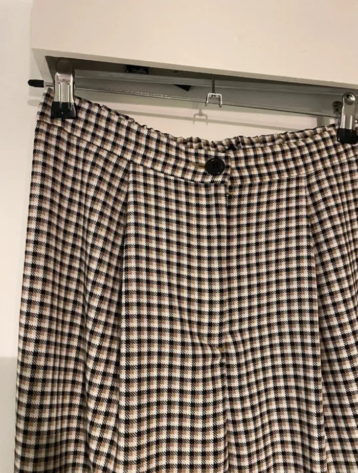 Pantalon droit à carreaux H&M Divided – taille 36 (S - photo numéro 2