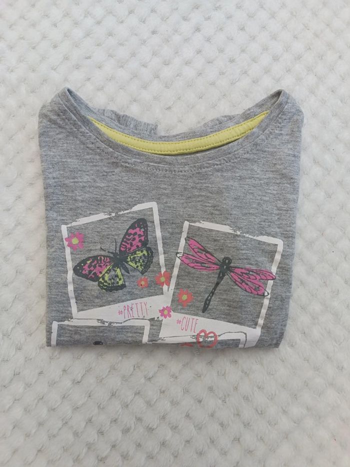 🔸Young Dimension T-shirt MC gris – 12 mois fille 🔸 - photo numéro 4