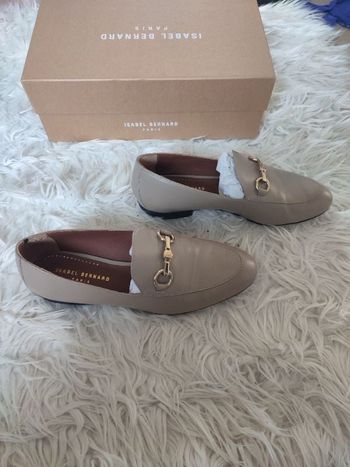 Mocassin taupe Isabel Bernard cuir 36