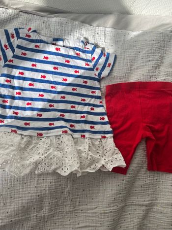 Bebe fille tshirt et short cycliste