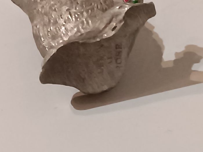 Chouette en étain à la rose - photo numéro 7