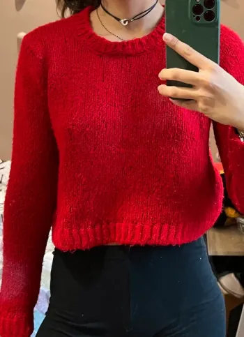 pull zara rouge