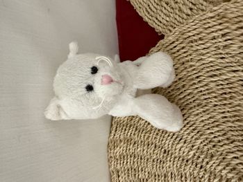 Doudou chat blanc