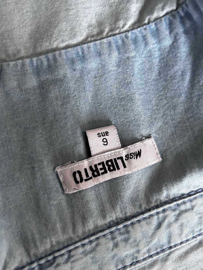 Chemise fille en jeans fin 6 ans miss Liberto - photo numéro 3
