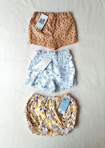 Lot de 3 shorts neufs 12M
