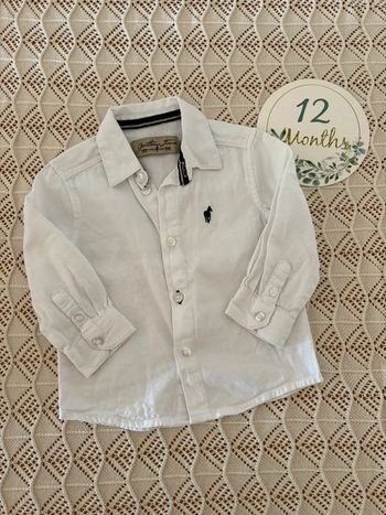 Chemise blanche 12 mois