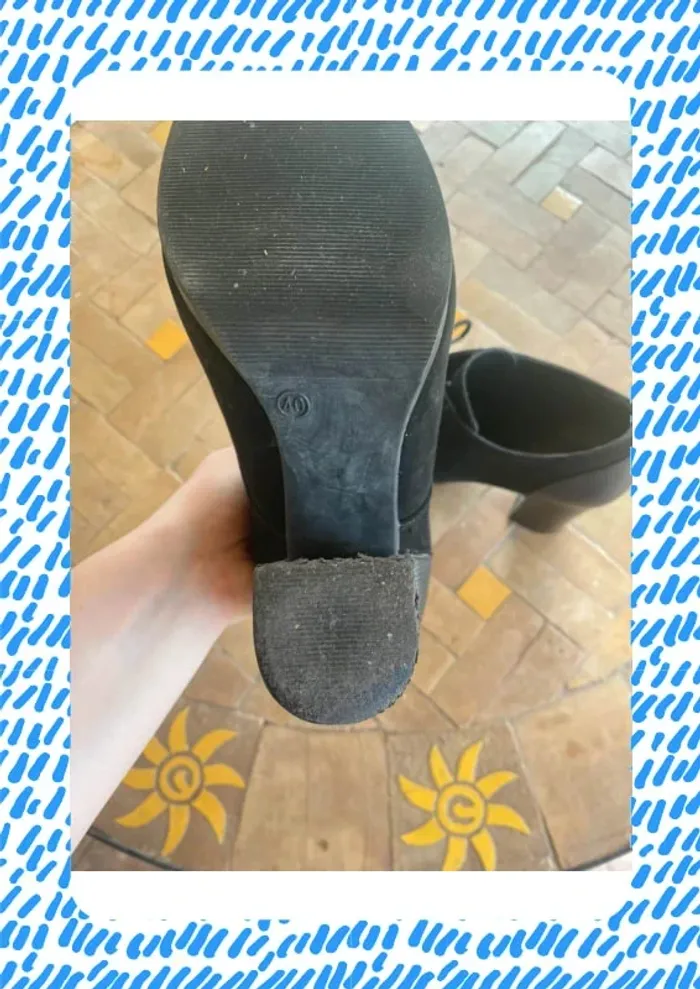 Bottines à talons noir MyB chaussea 39 40 - photo numéro 6