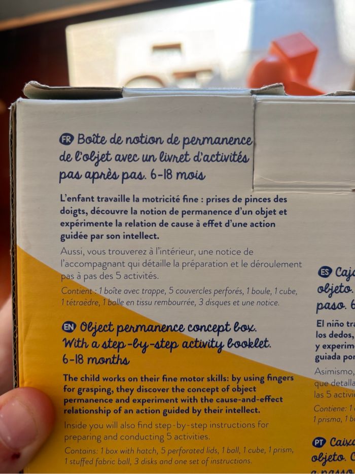 Jeu de notion de la permanence de l’objet - jeu éducatif Montessori bébé - en bois - photo numéro 9
