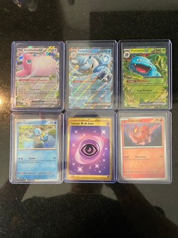 Lot 6 cartes pokemon ev3.5 151 ex gold promo
