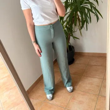 Pantalon Zara vert d’eau, pantalon coupe droite, pantalon classique, pantalon casual