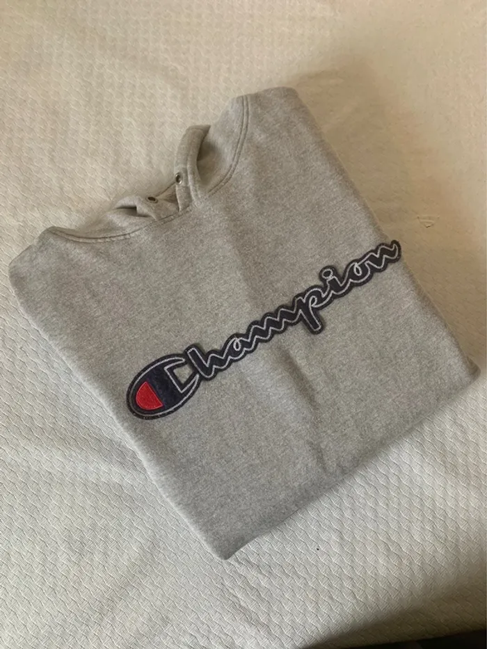 Sweat à capuche Champion Gris - Un classique indémodable - photo numéro 2