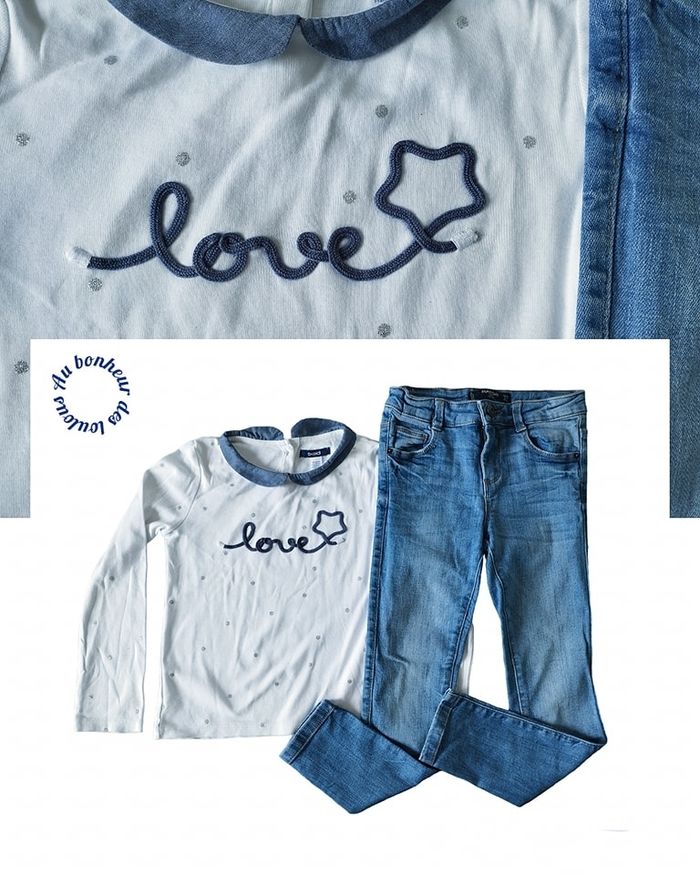 6 ans ensemble teeshirt ( 6 ans) okaidi et jean Mango (6-7 ans)