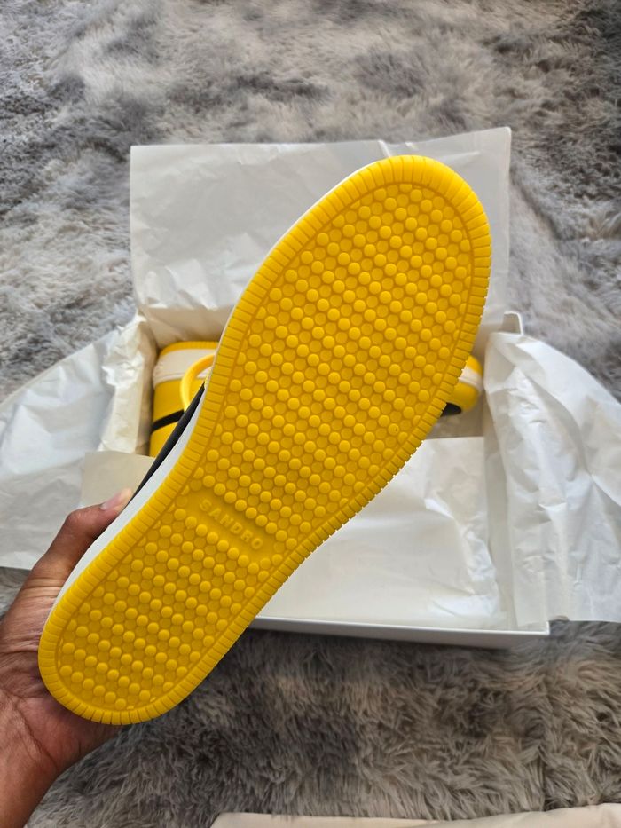 Baskets montantes Sandro Paris jaune/noir – Neuves avec boîte & dustbag – T.43 - photo numéro 4