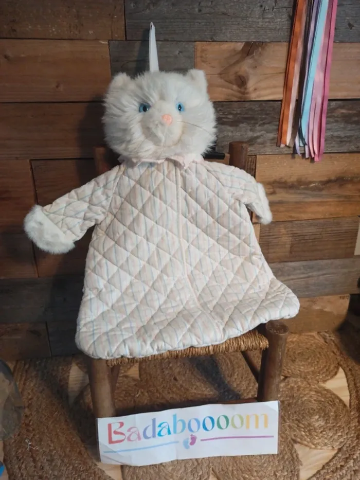 Peluche range pyjama chat vintage tbe