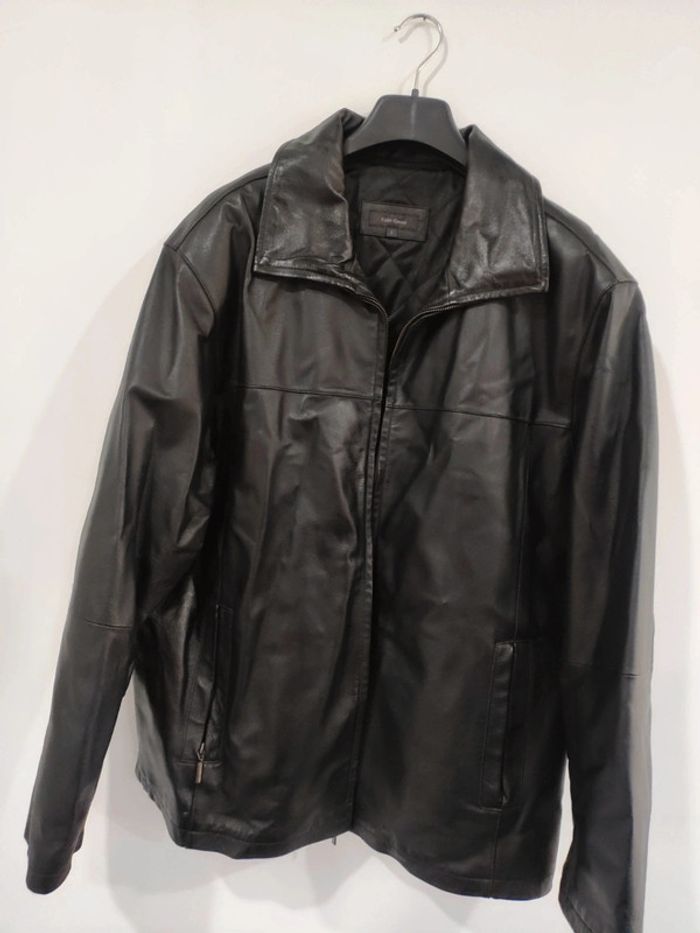 Blouson en cuir noir Kiabi casual taille L