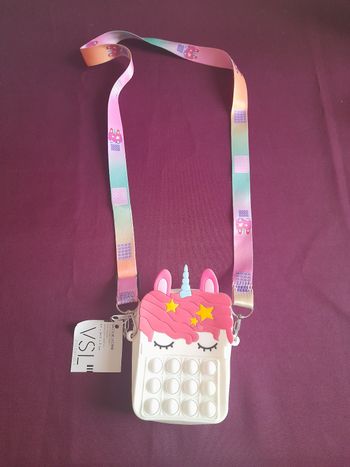 Sacoche licorne pop it avec bandoulière neuve