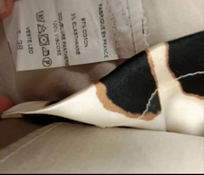Veste beige léopard t.38 - photo numéro 4