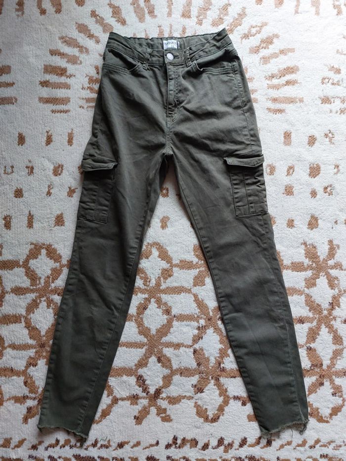 Jean skinny kaki avec poches style cargo taille 34 - photo numéro 2