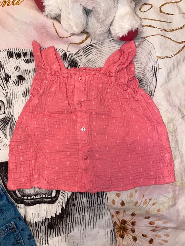 Ensemble robe en jeans et petit t-shirt léger, Disney/Zara, 3-6 mois. - photo numéro 8