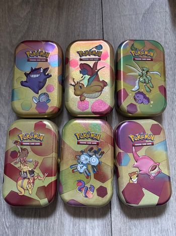 Lot de 6 mini tin’s vide 