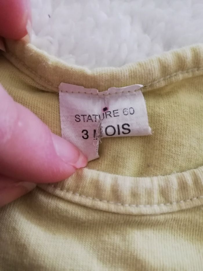 Combi short fille 3 mois vert et rose - photo numéro 3