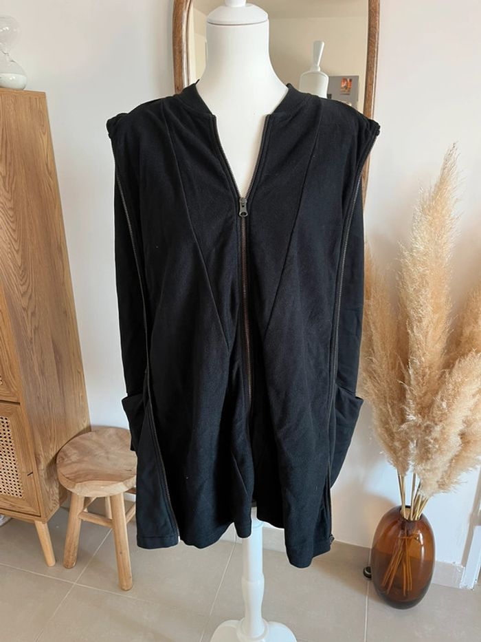 Sweat long/veste noir French Terry 18.18 - photo numéro 3