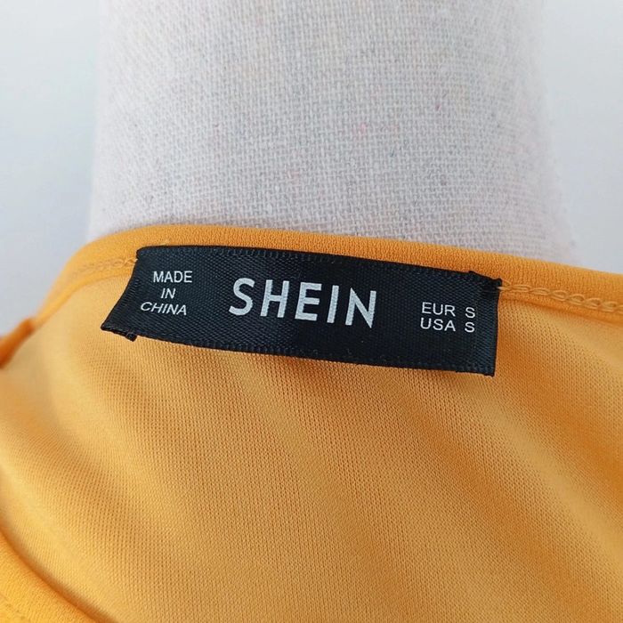 Robe Courte Shein Jaune Taille S à Manches Longues - photo numéro 5