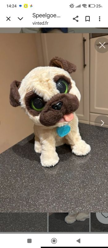 Peluche chien interactive fureal