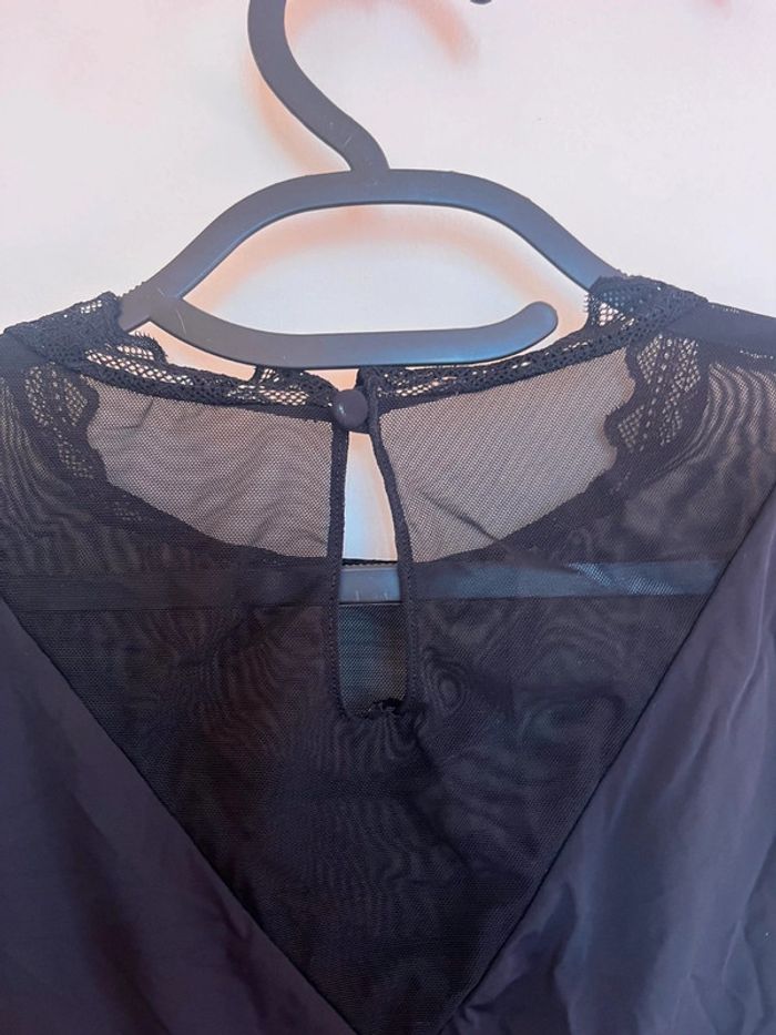 Body sexy tulle noir taille 42/44 dentelle - photo numéro 8