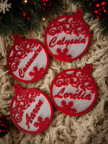 Décoration de sapin de Noël prénom