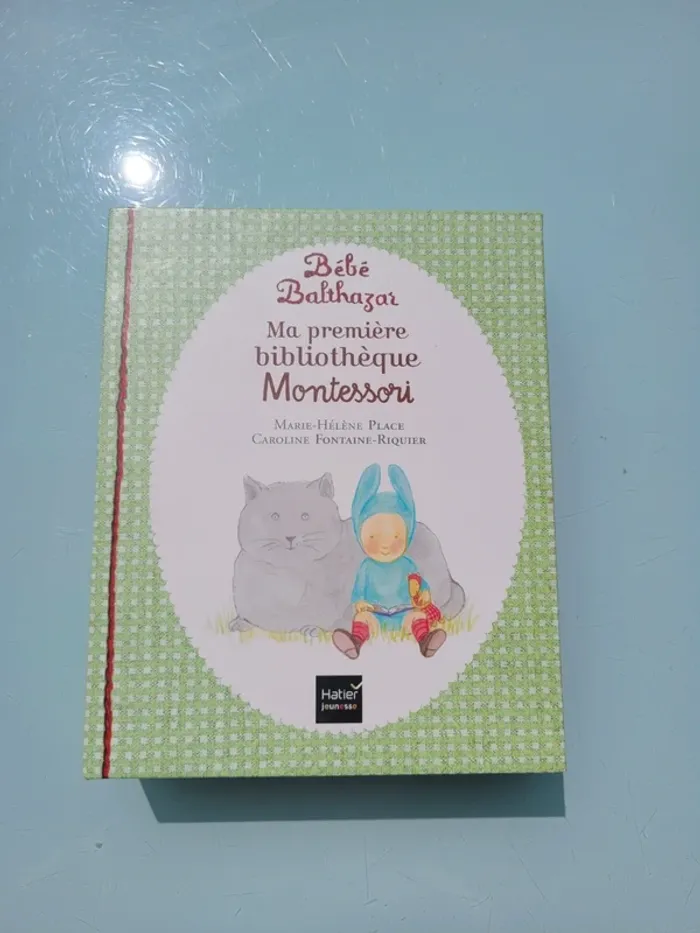 Coffret 3 livres tout carton Montessori 🐈 Bébé Balthazar, Ma première bibliothèque Montessori - photo numéro 3