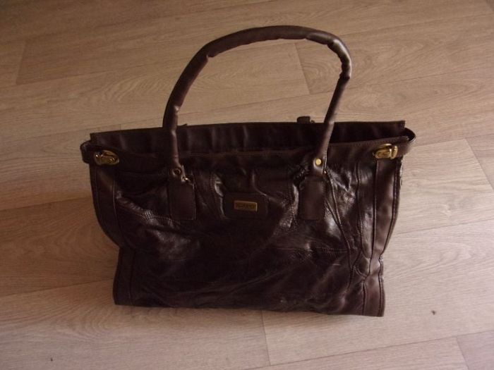 Sac BEAUGENCY voyage cuir et simili marron