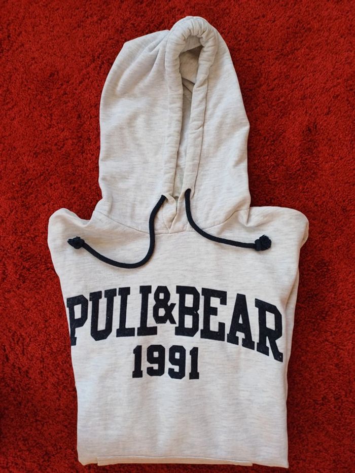 Sweat à capuche blanc Pull&Bear - photo numéro 5