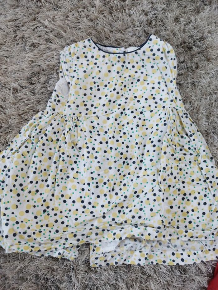 Lot de deux robes bébé fille été manches courtes 6 mois - photo numéro 3