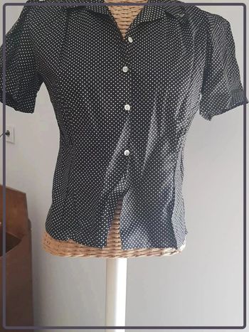 Chemisier manches courtes neuf vintage taille 38 en coton