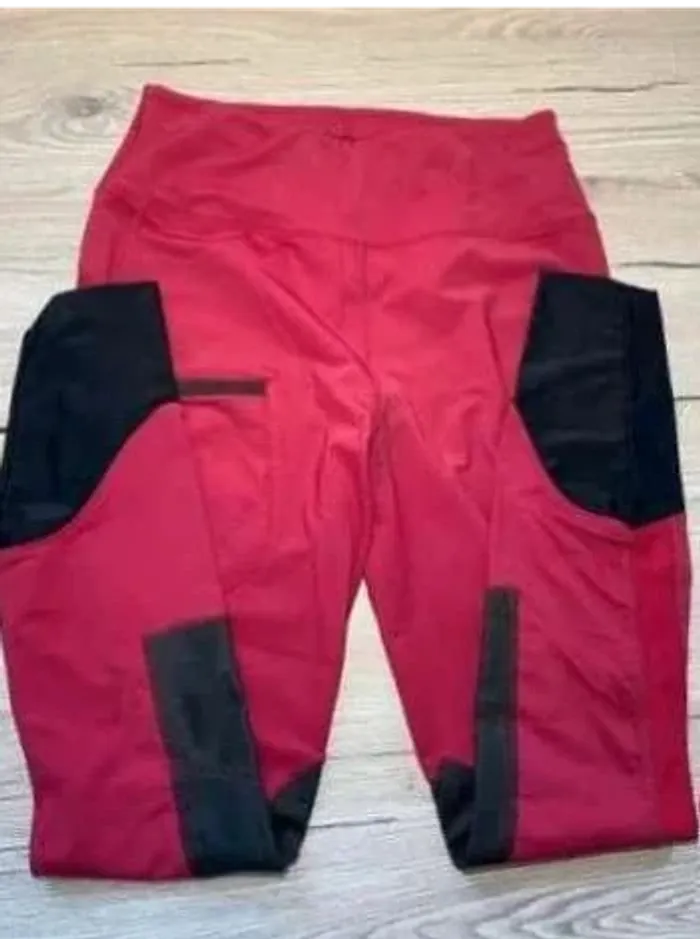 Legging d’Équitation Fouganza Fuchsia, Très Bon État, Taille 34 (XS) - photo numéro 2